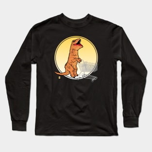 A Great Day for T-rex Shopping for Groceries Long Sleeve T-Shirt